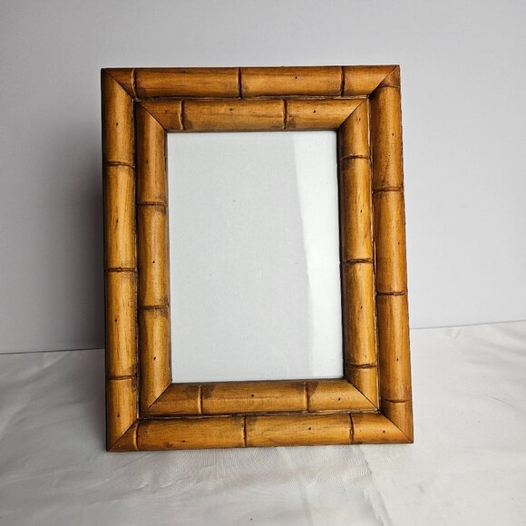 Aaron Brothers “Tropical Honey” 5x7 Frame – Bamboo-Inspired Warm Wood Style - Picture 1 of 11